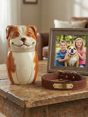 Shar Pei Dog Pet Urn | Ceramic Dog Urn Memorial | Handmade