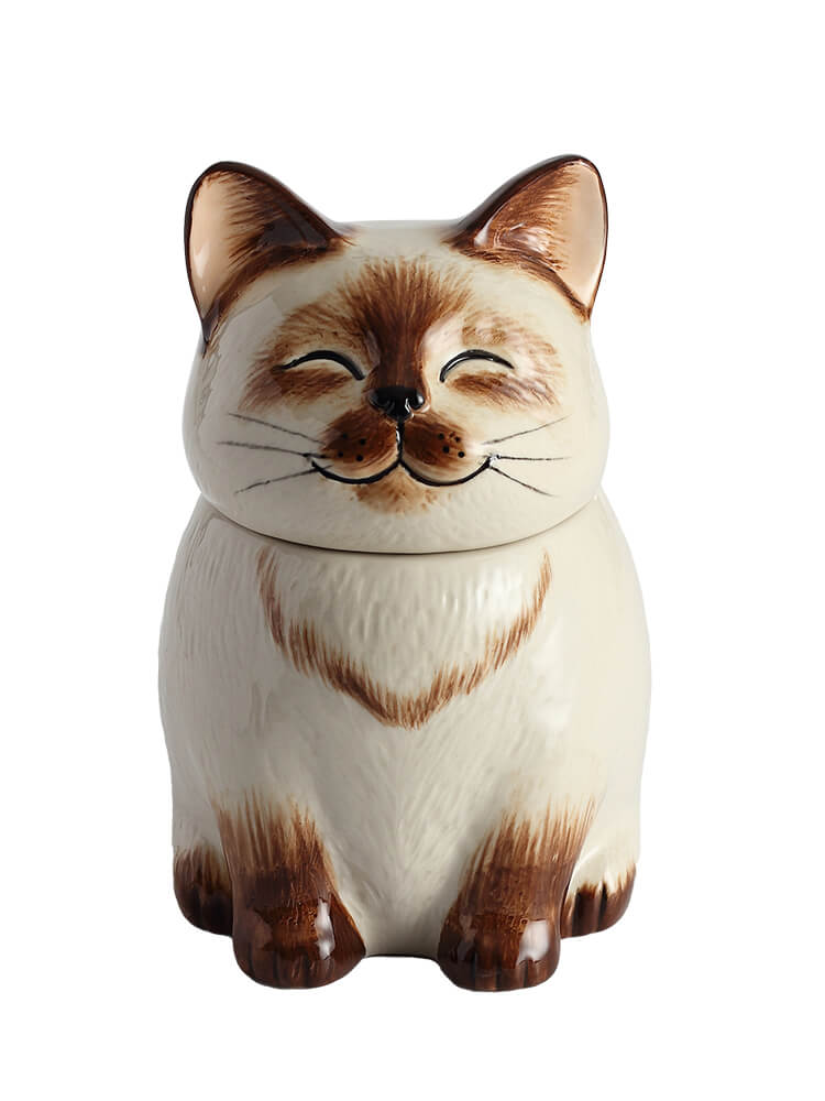 Siamese Cat Pet Urn | Ceramic Cat Urn Memorial | Handmade
